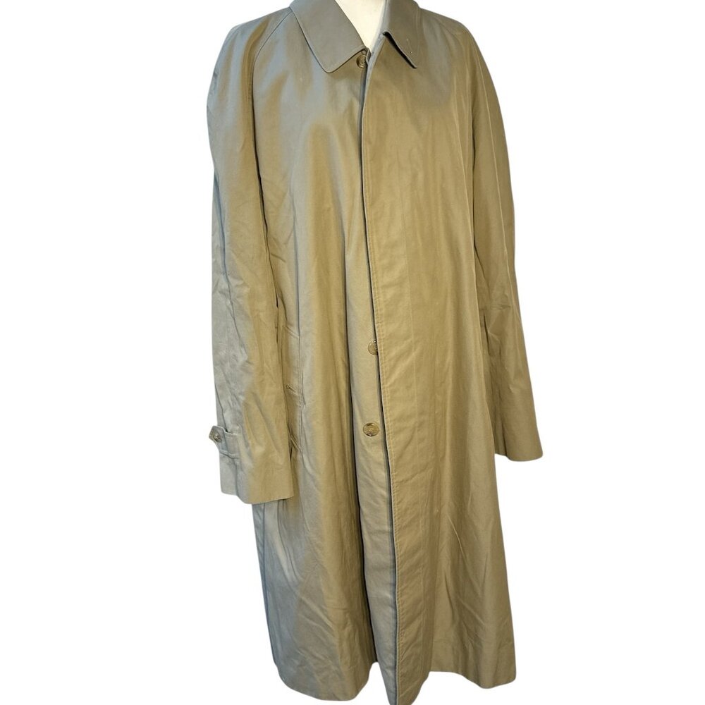 BURBERRY London Khaki Beige Trench Coat Check lining